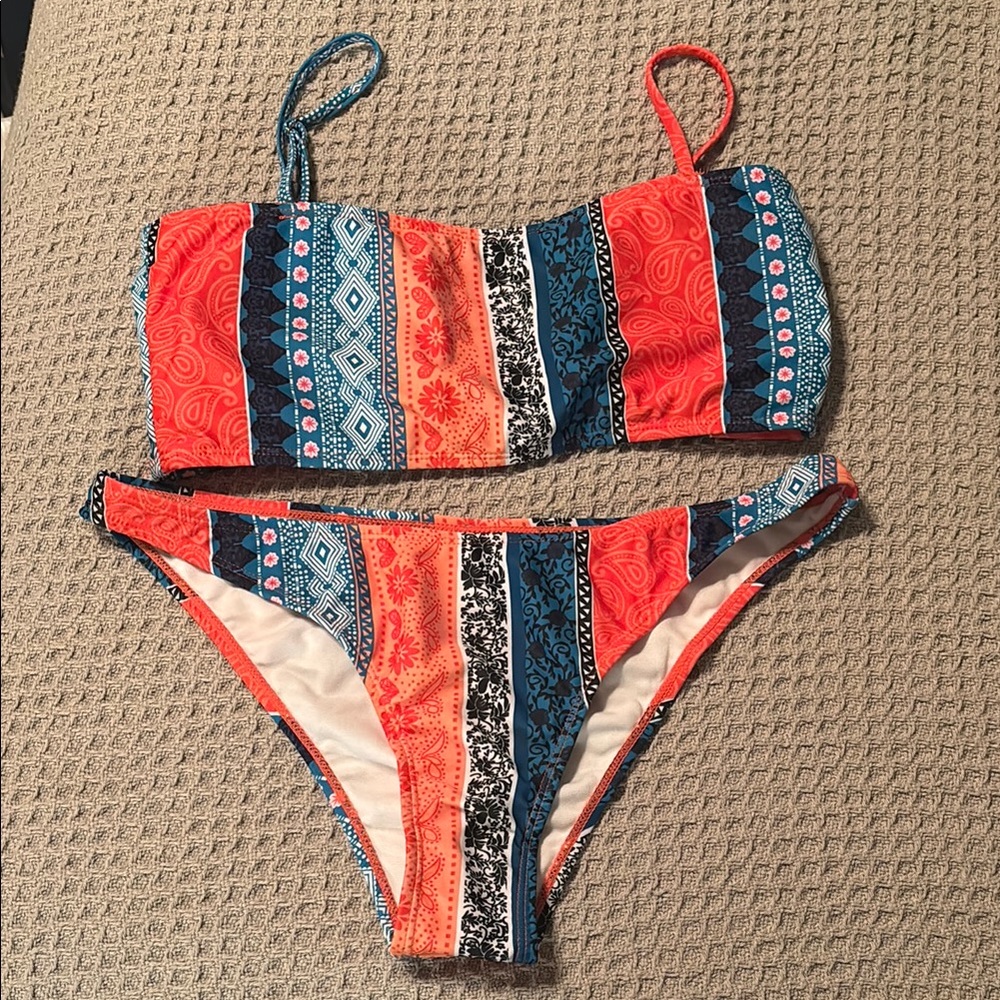 Colorful Striped Bikini Set